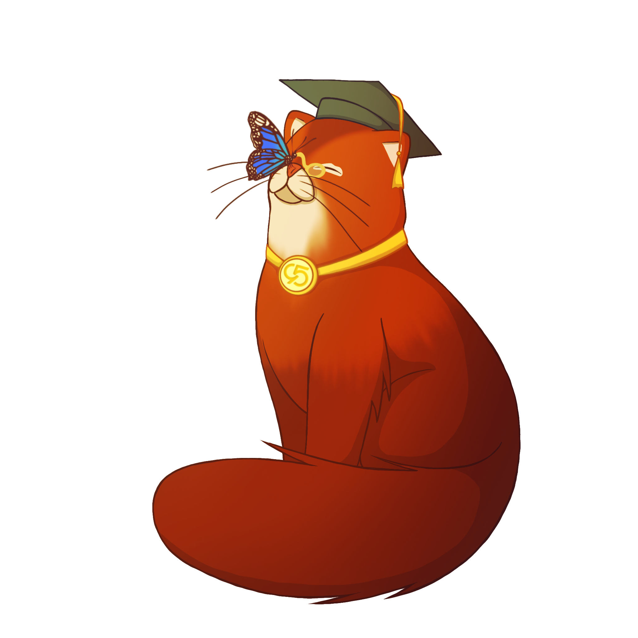 кот с бабочкой